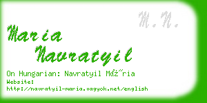 maria navratyil business card